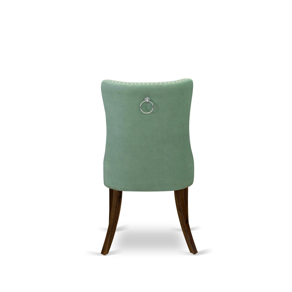 Set of 2 Willow Green Faux Leather Parson Dining Chairs R749541