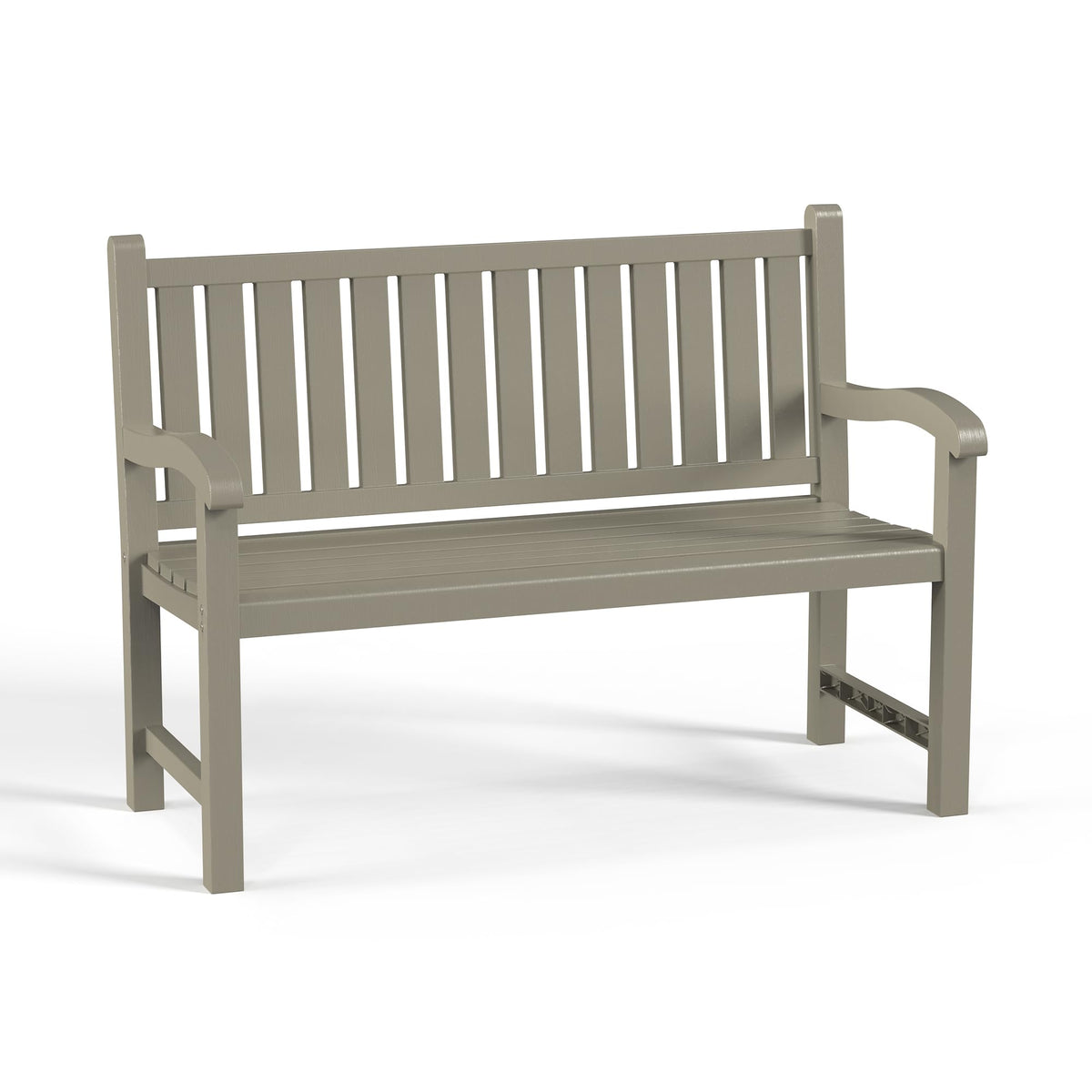 Grey 2-Person Resin Outdoor Bench H221018