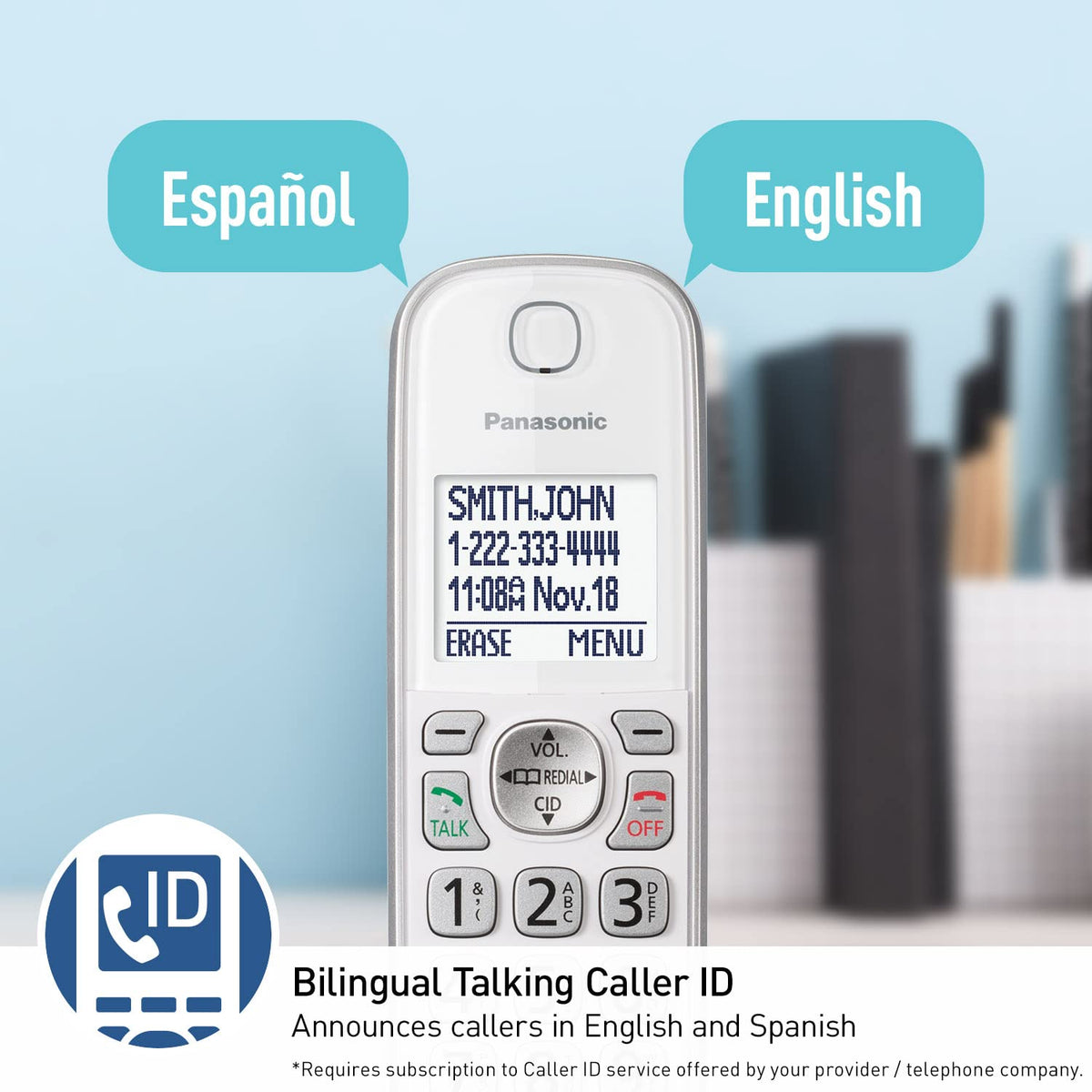 Expandable Cordless Phone with Answering Machine and Call Block, 2 Handsets N20250