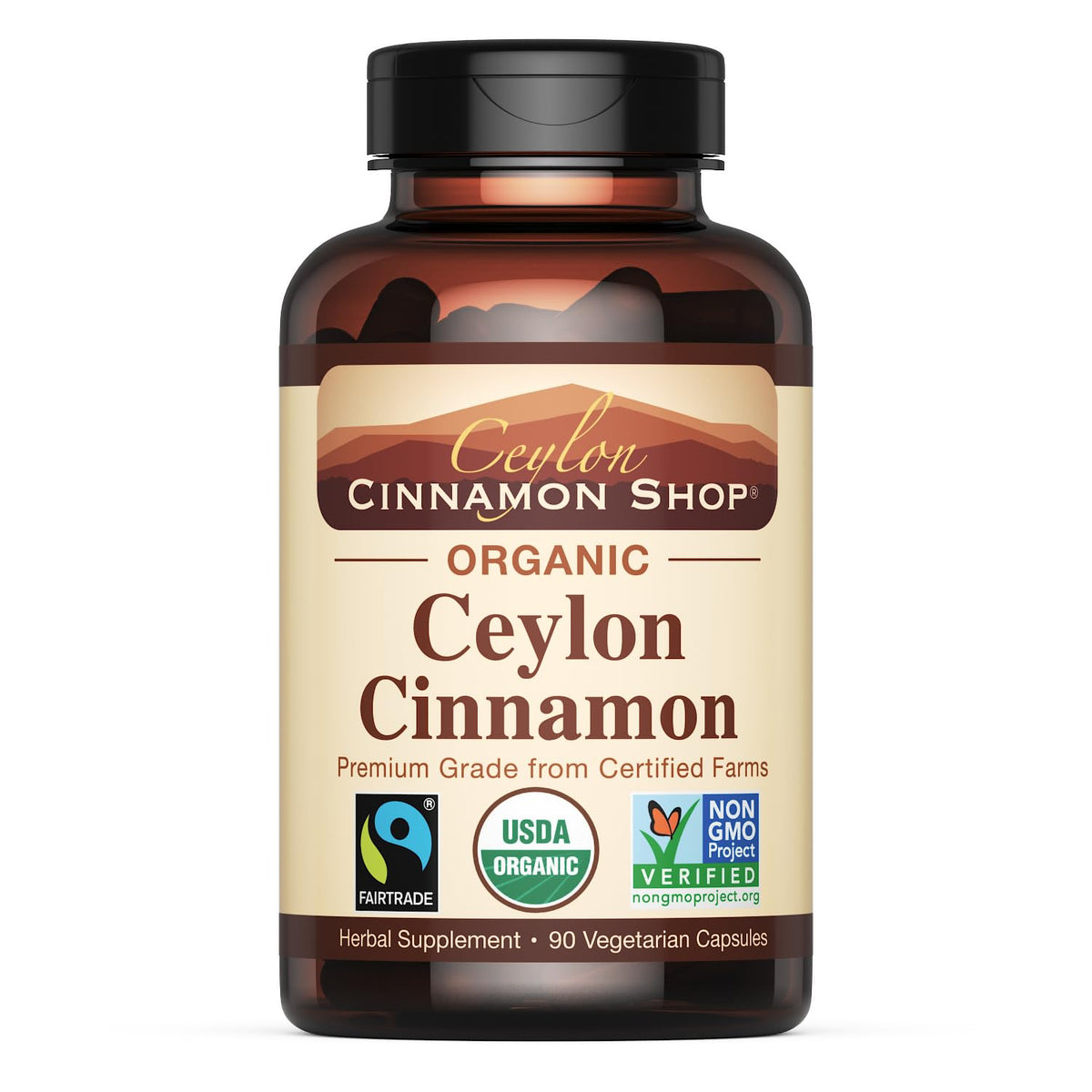 Organic Ceylon Cinnamon Capsules, 90 Count J4854