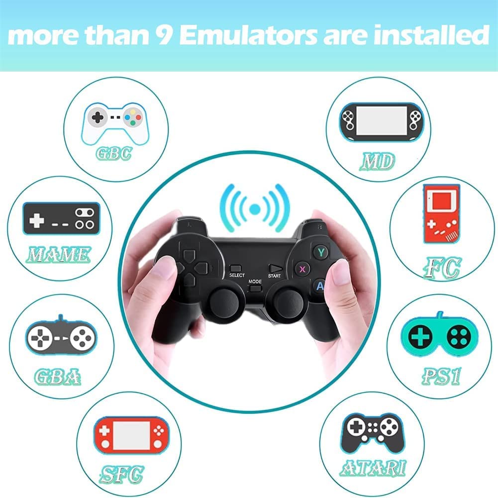 Wireless Retro Game Console with 10,000+ Built-in Games, 4K HDMI-Compatible, 64G, Black I287393