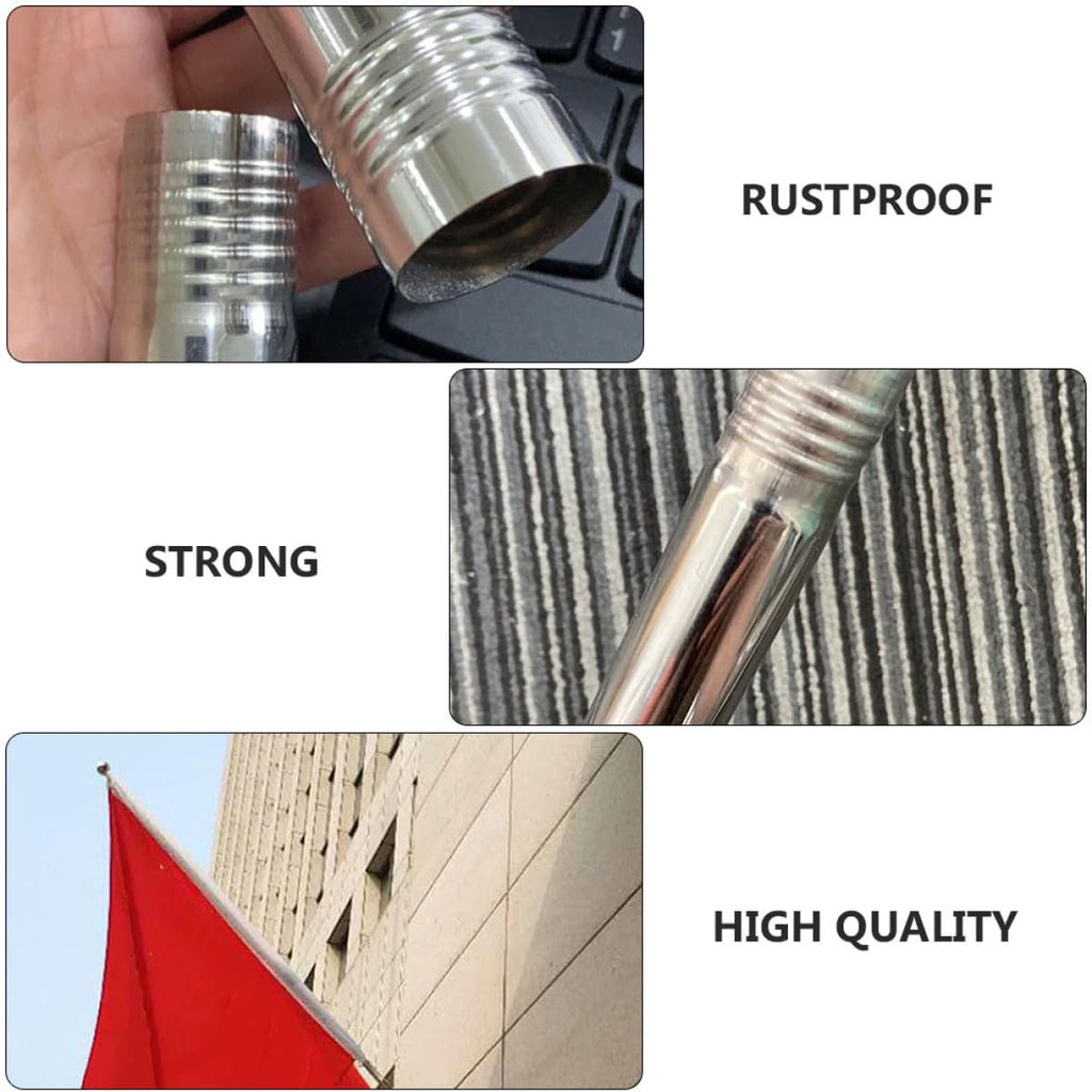 2pcs Stainless Steel Flag Pole Set 1.5m Rustproof G754