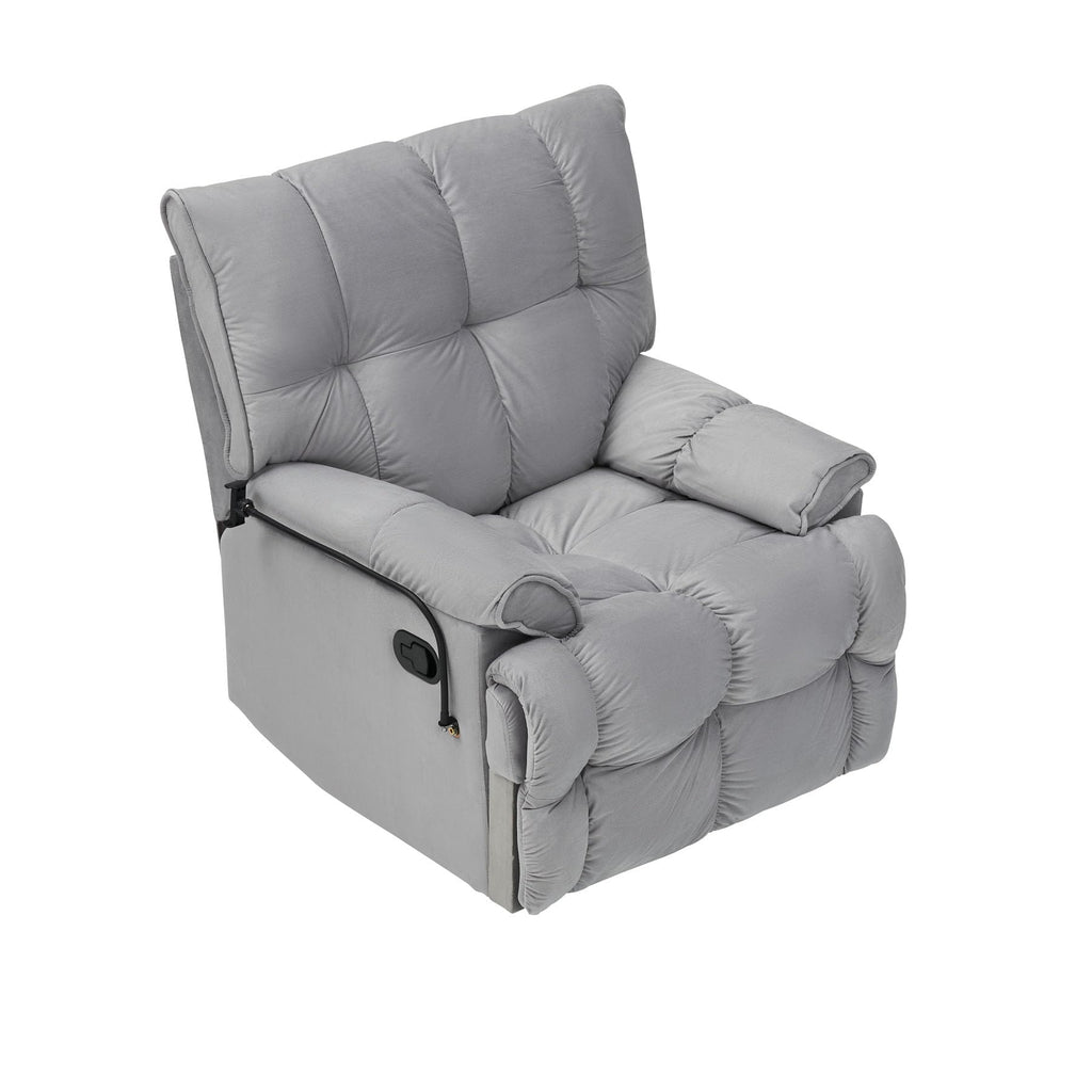 Gray Velvet Recliner Chair L776924