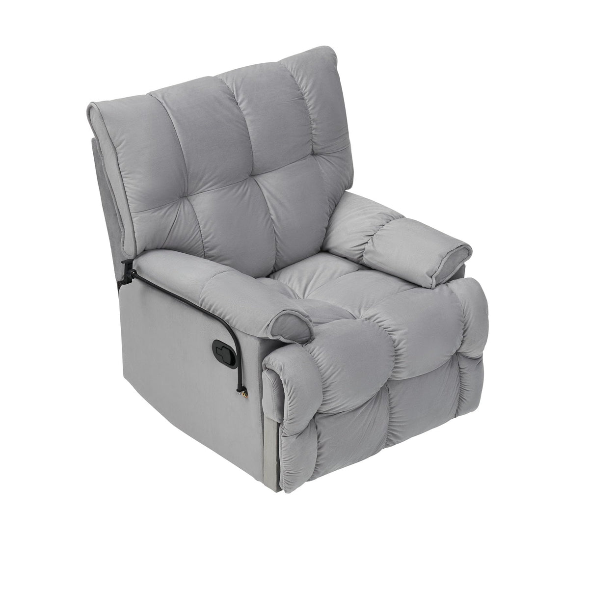 Gray Velvet Recliner Chair L776924