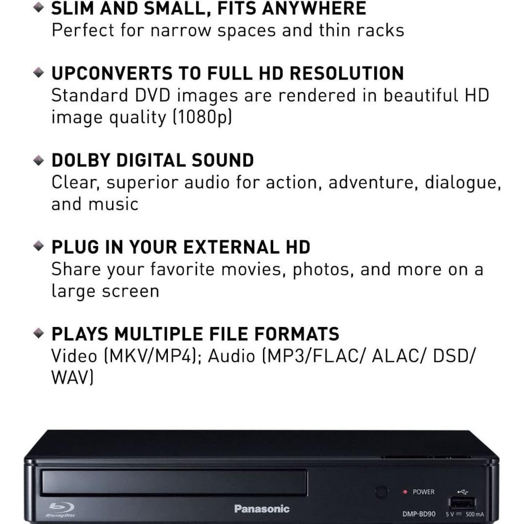 Blu-ray DVD Player with Full HD and Dolby Digital Sound T1060