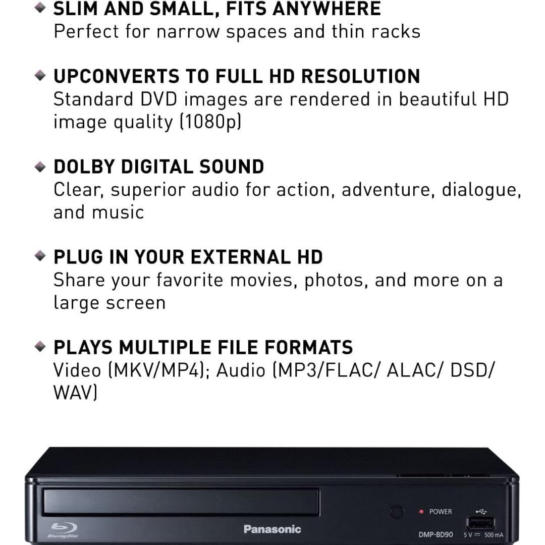 Blu-ray DVD Player with Full HD and Dolby Digital Sound T1060