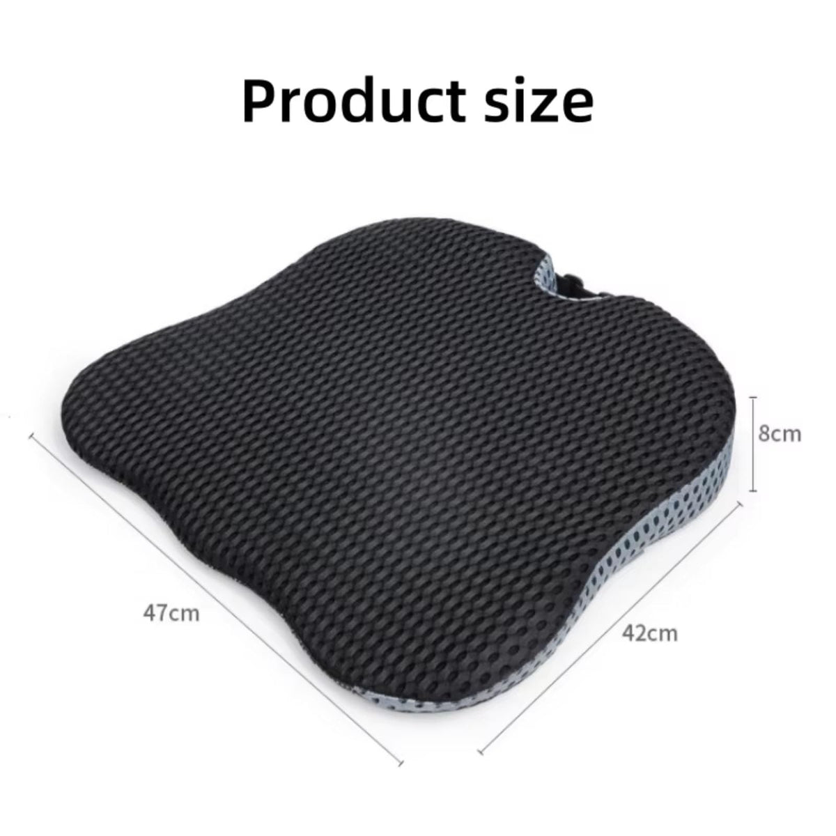 Memory Foam Car Seat Booster Cushion Grey U9203