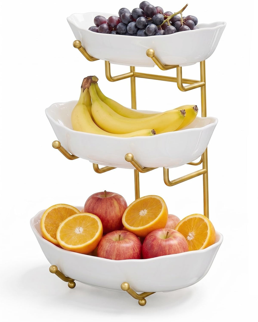 3 Tier Ceramic Fruit Bowl with Stand X670527