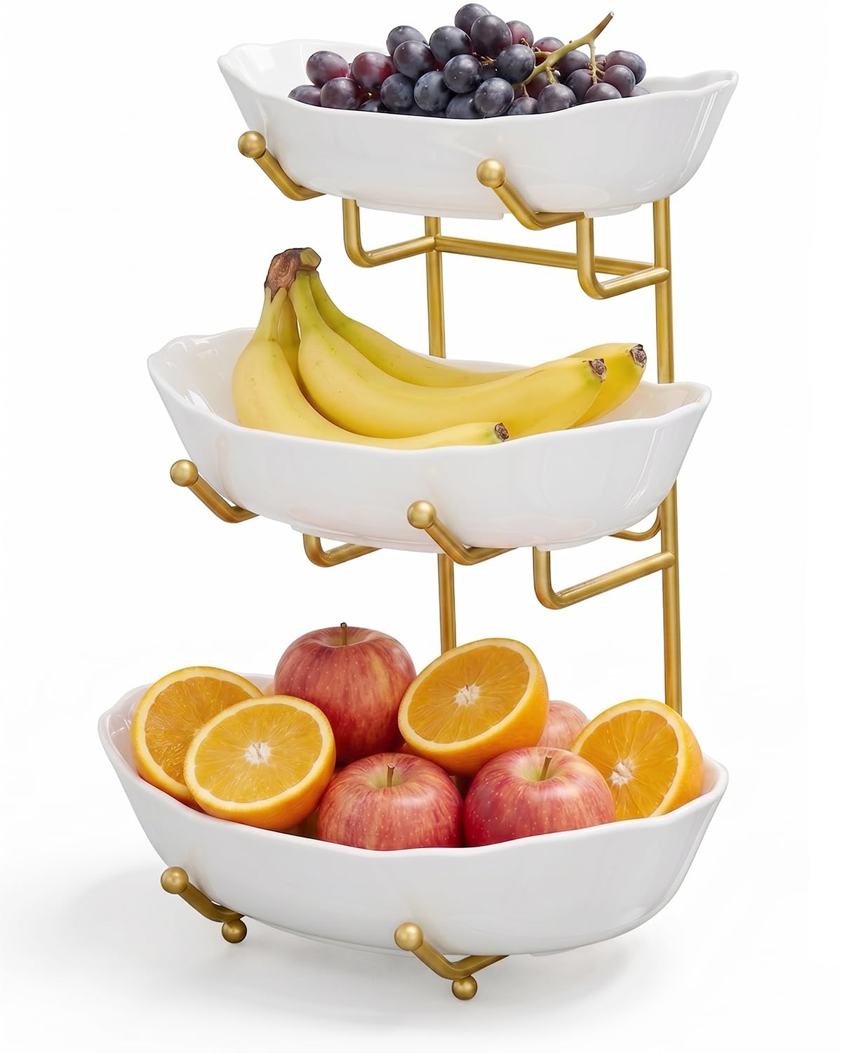 3 Tier Ceramic Fruit Bowl with Stand X670527