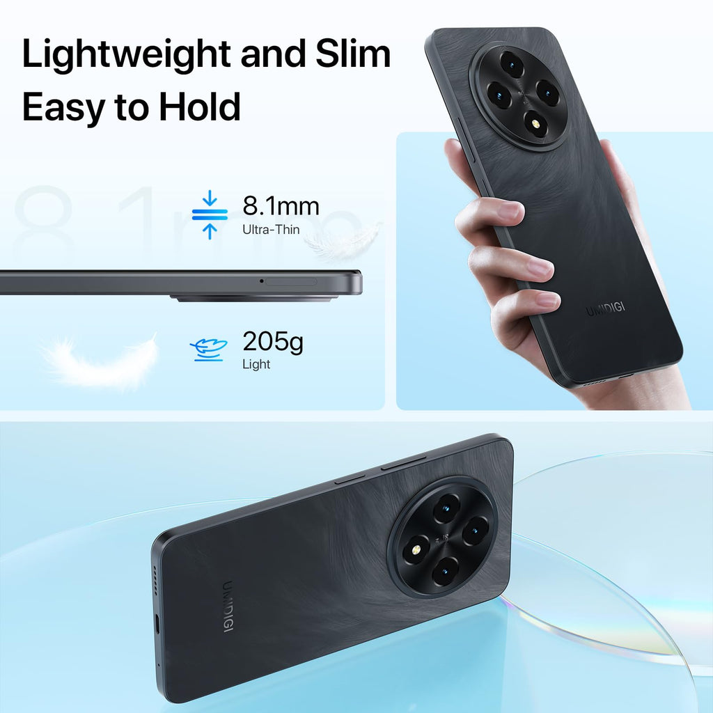 Android 14 6.9" HD+ 120Hz Octa-core 16GB +256GB 6000mAh 50MP Triple Camera Dual 4G LTE NFC Black Smartphone C19083