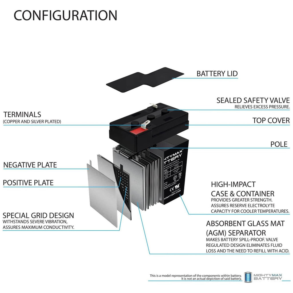 6V 4.5AH SLA Battery 2 Pack O6546