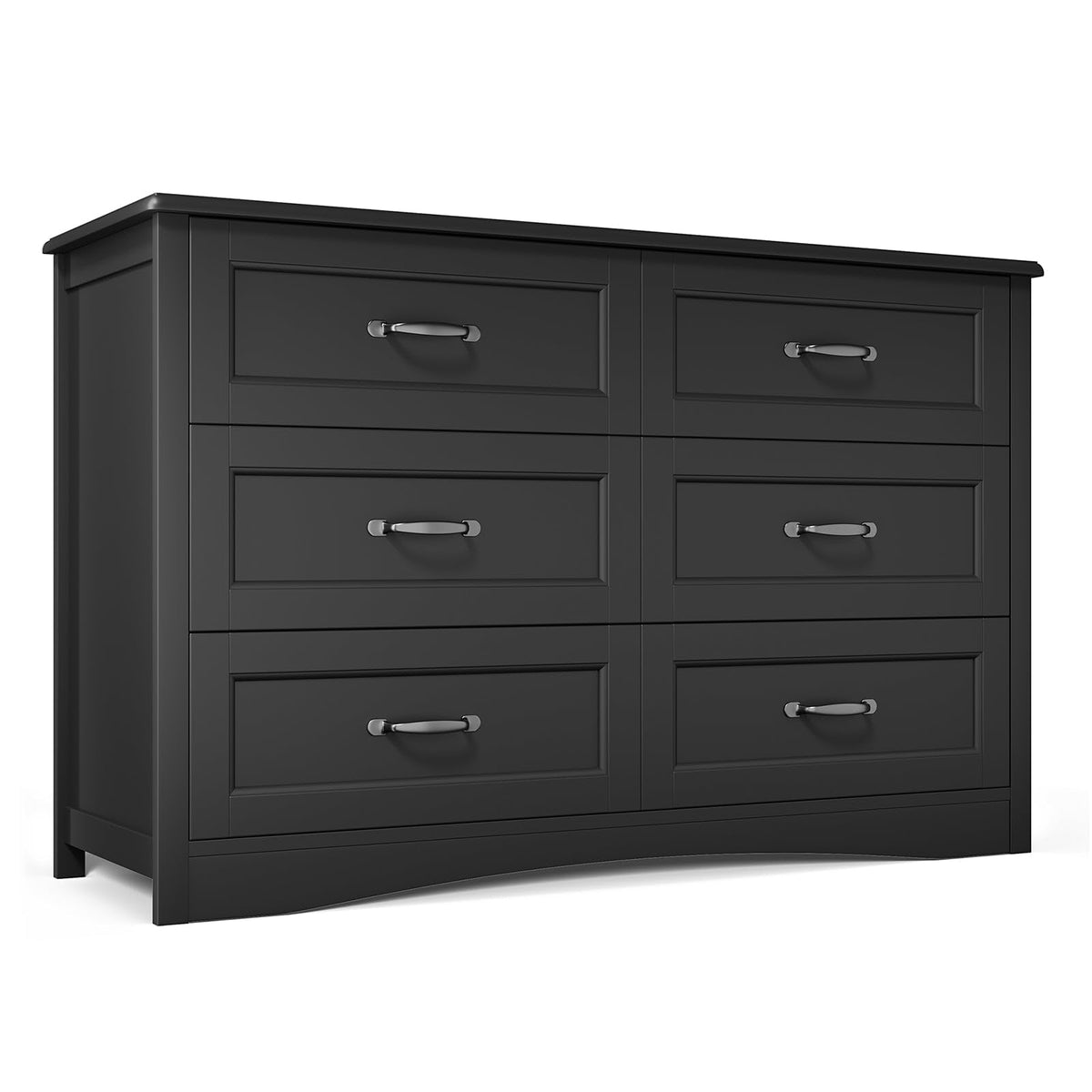 Black 6 Drawer Dresser P8033