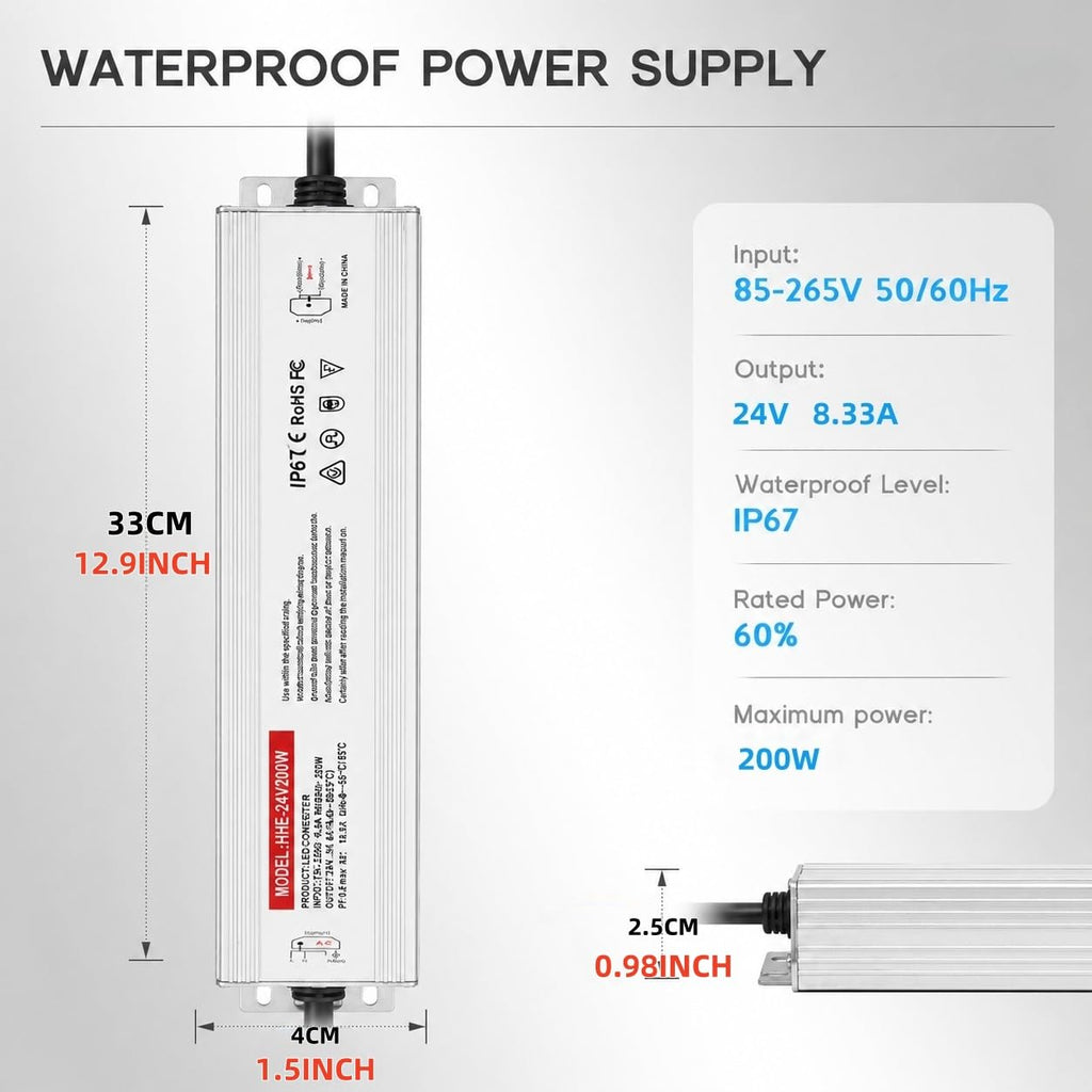 24V 200W IP67 Waterproof LED Power Supply N306268