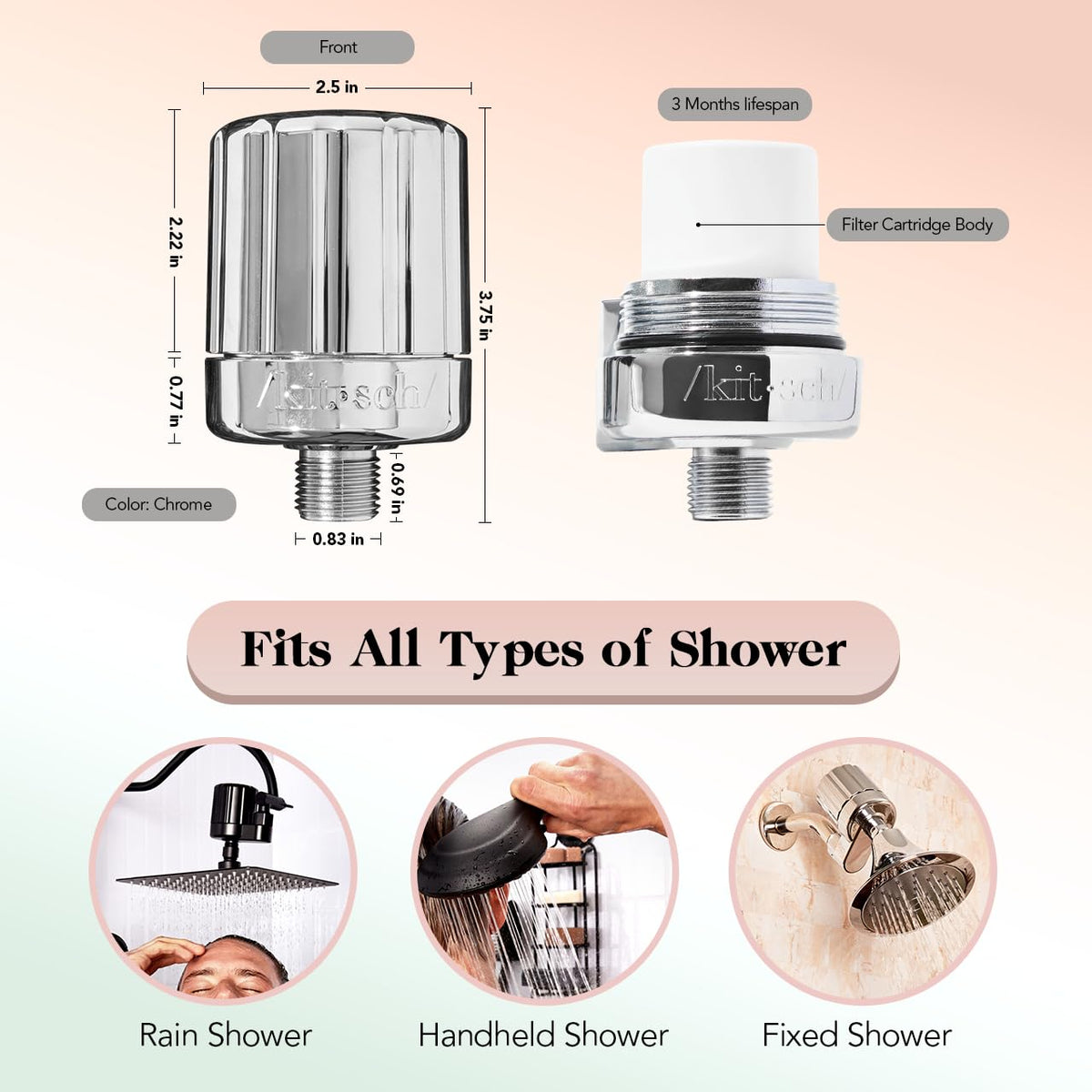 Tea Tree Shampoo + Coconut Oil Conditioner and Shower Filter Bundle Q8277