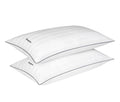 Set of 2 King Size Cotton Stripe Down Alternative Bed Pillows Z99700