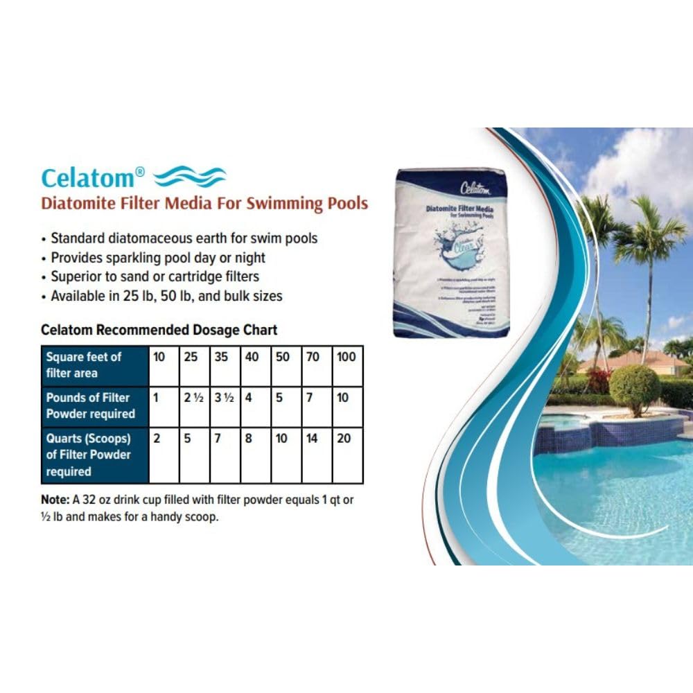 Diatomaceous Earth Swimming Pool Filter Powder 25 lbs M669618