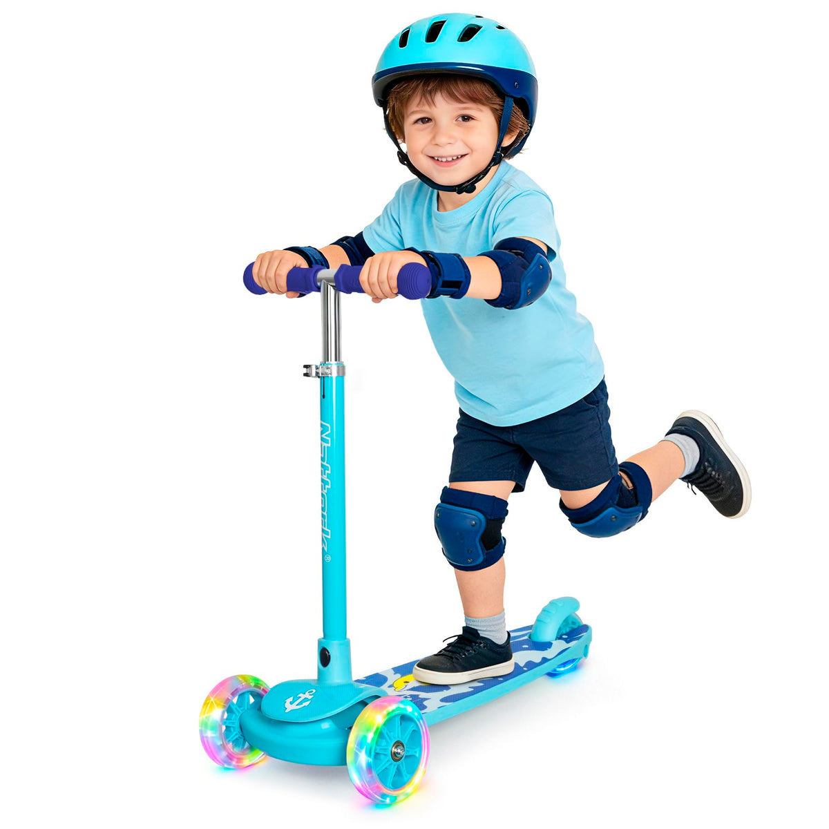 3-Wheel Toddler Kick Scooter with Light-Up Wheels Z38546