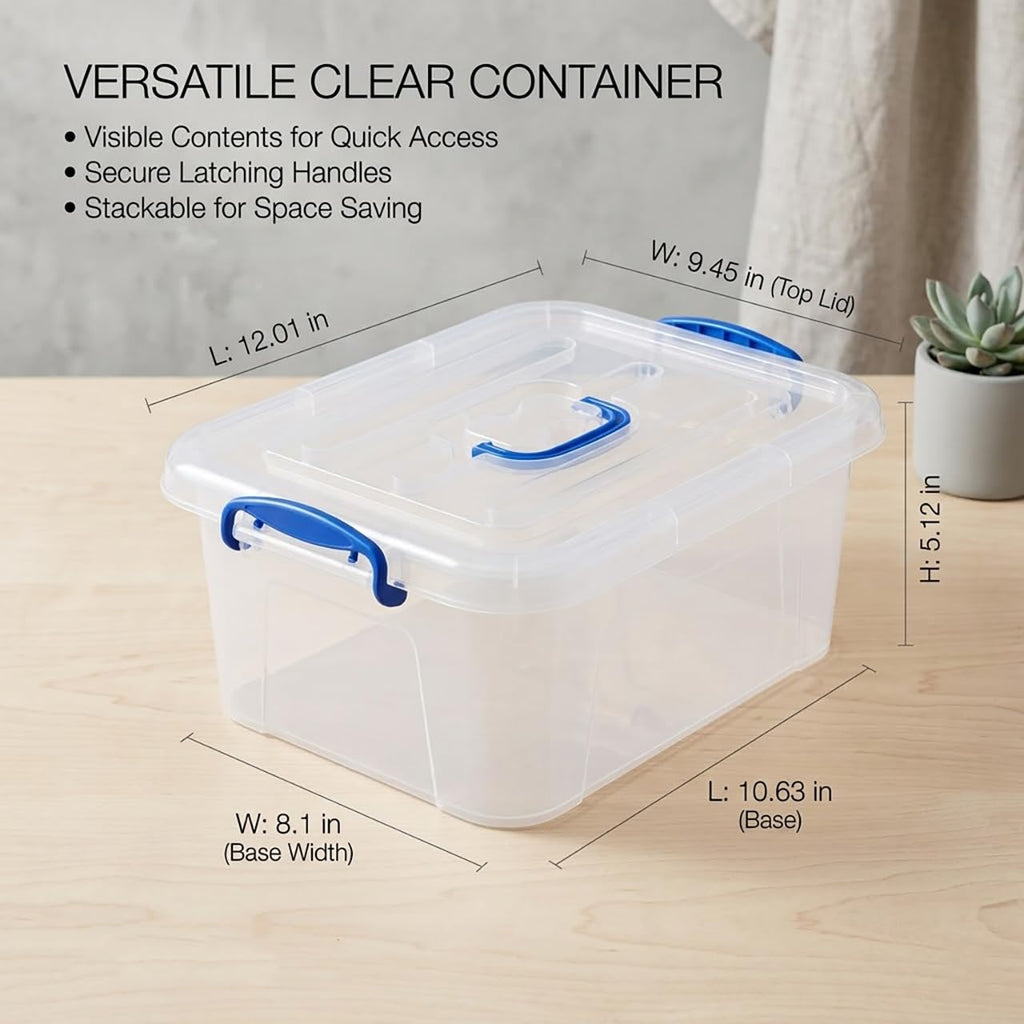 Clear 9 Quart Storage Bins with Lids 2 Pack H841948