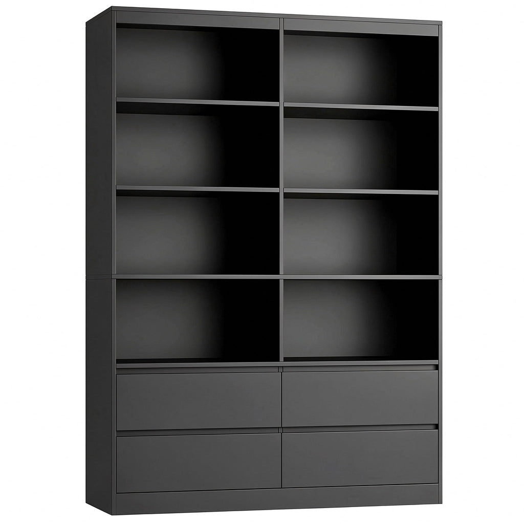 Black 4 Drawer Bookshelf M60164