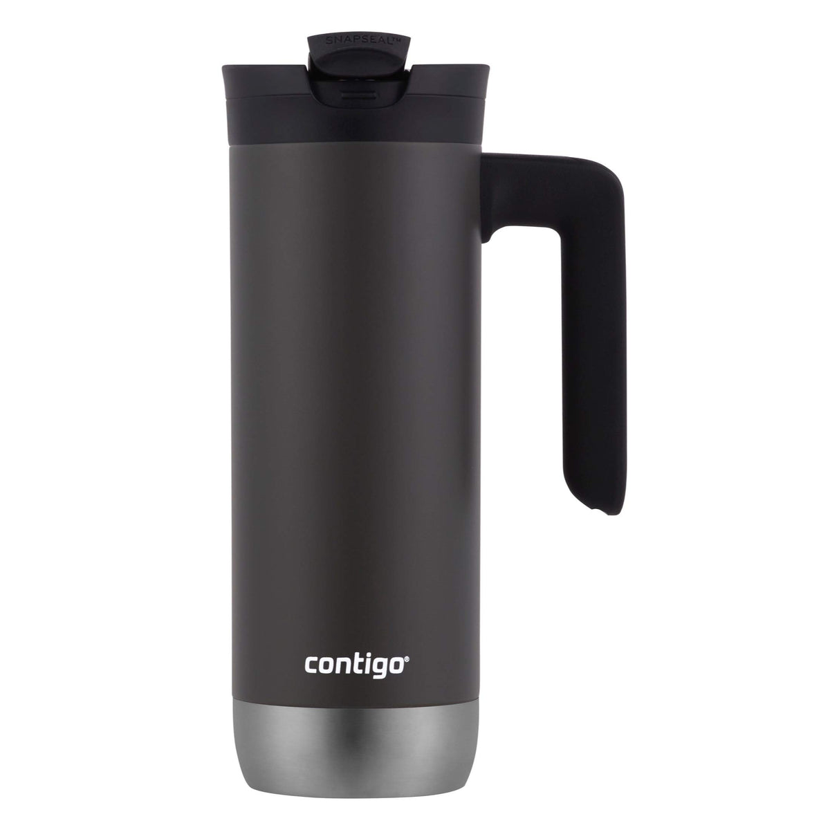 Stainless Steel Travel Mug with Handle and Leak-Proof Lid L29109