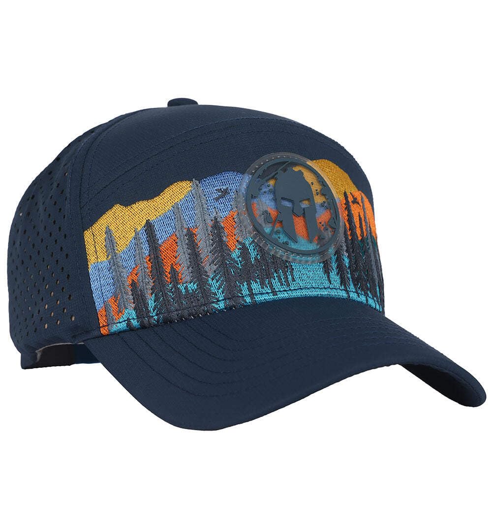 Navy Aqua Trucker Hat X7656