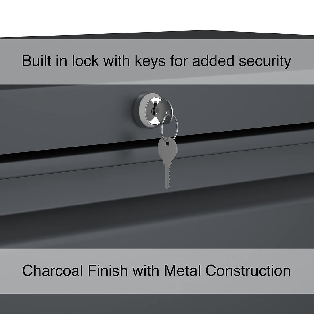 4 Drawer Charcoal Lateral File F9296