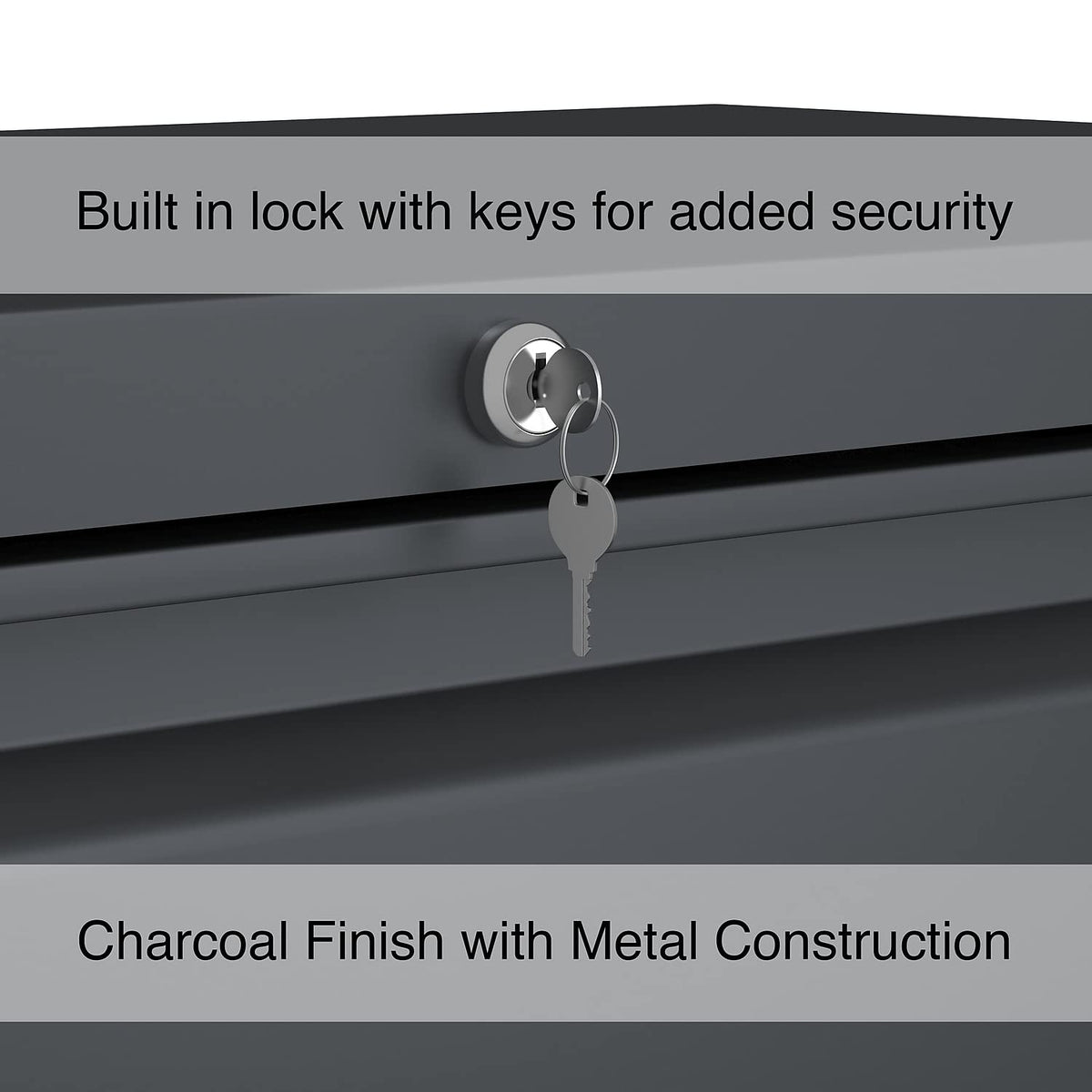 4 Drawer Charcoal Lateral File F9296