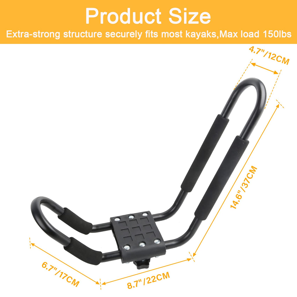 2 Pairs J-Bar Kayak Roof Rack Set of 4 L6636