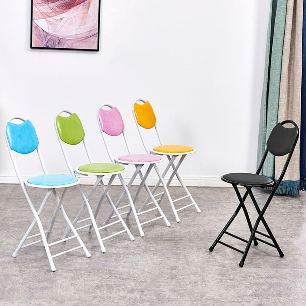 Black 18 Inch Folding Bar Stool with Backrest G875