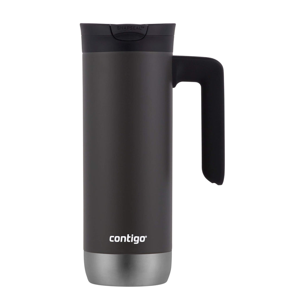 Stainless Steel Travel Mug with Handle and Leak-Proof Lid L29109