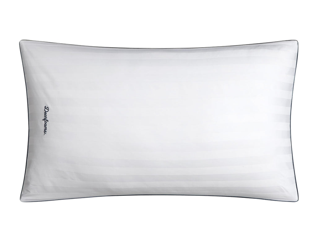 Set of 2 King Size Cotton Stripe Down Alternative Bed Pillows Z99700
