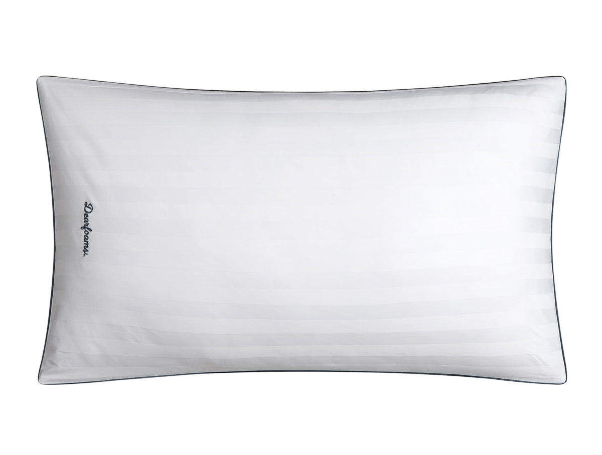 Set of 2 King Size Cotton Stripe Down Alternative Bed Pillows Z99700