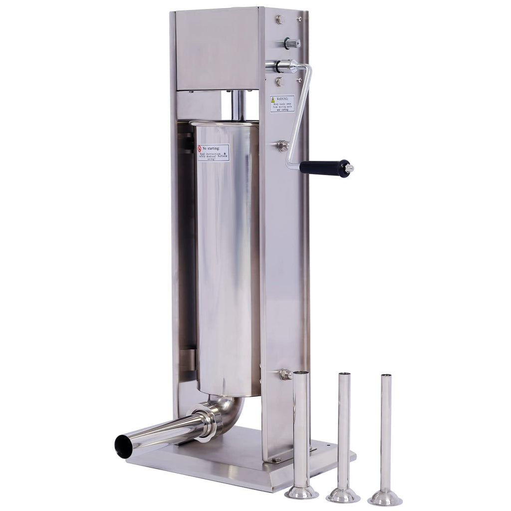 Stainless Steel Dual Speed 15lb Sausage Stuffer with 4 Nozzles F937713