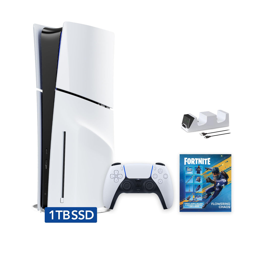 White Slim 1TB Gaming Console W374684