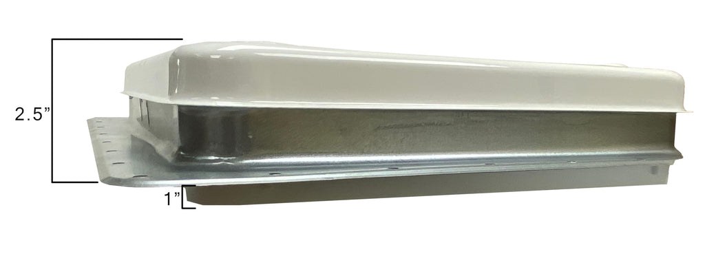 RV Roof Vent with White Metal Lid Q702