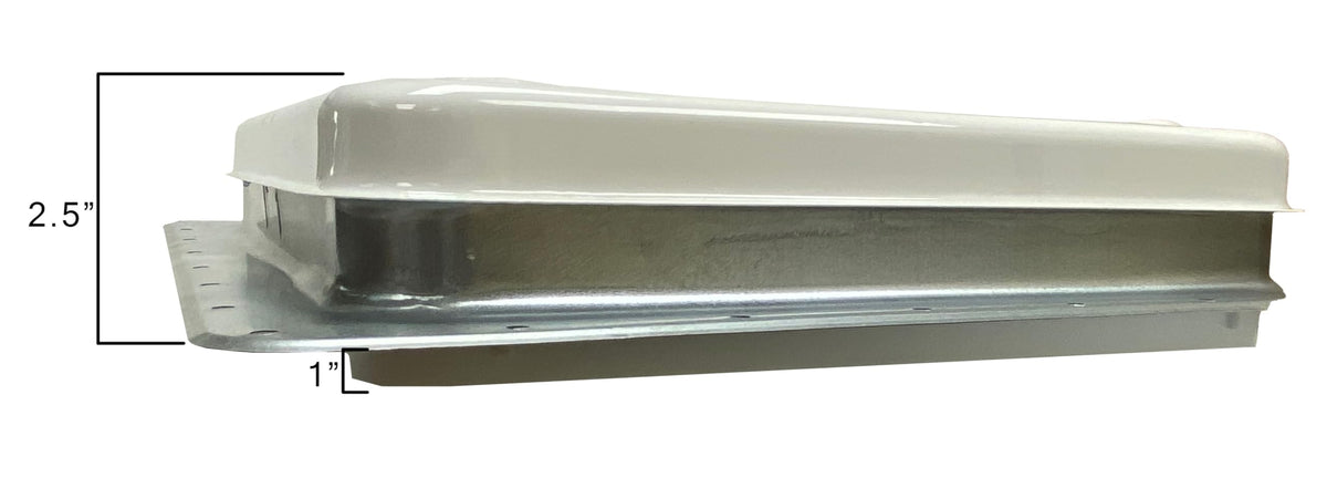 RV Roof Vent with White Metal Lid Q702