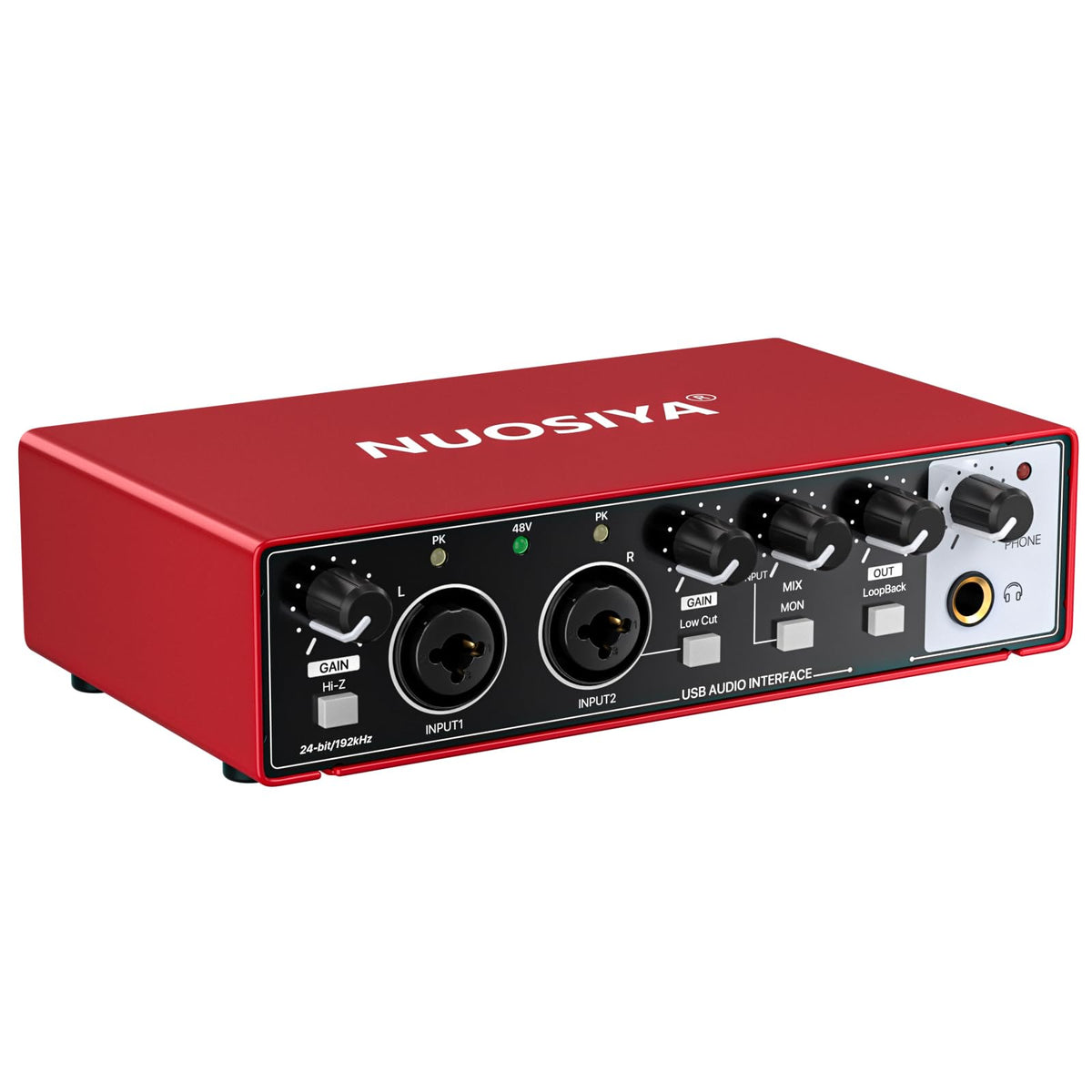 Red USB Audio Interface with 48V Phantom Power V83735
