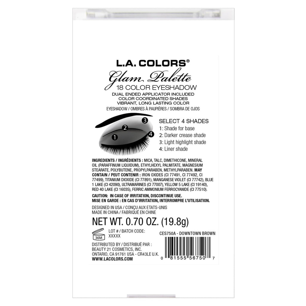 18 Color Glam Eyeshadow Palette B9719