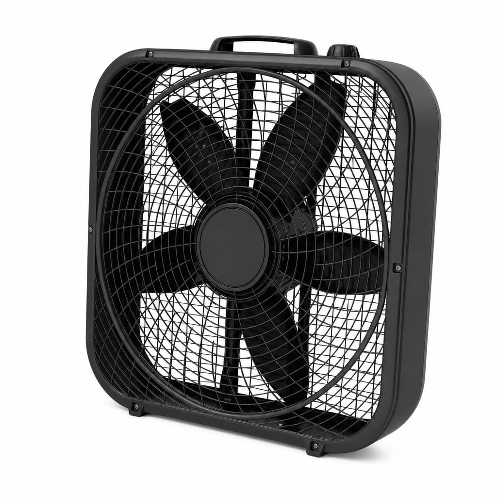 20" Classic Box Fan, 3 Speeds, Black Y644