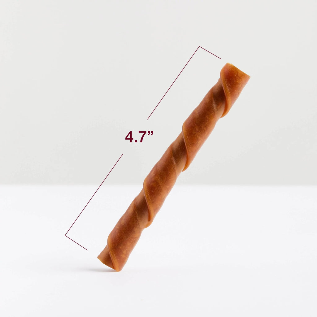 Peanut Butter Pork Flavor Rawhide-Free Dog Chews 6 Twistz P9824