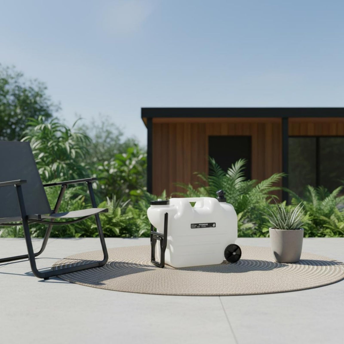 White Portable Water Dispenser with Faucet and Wheels K6604