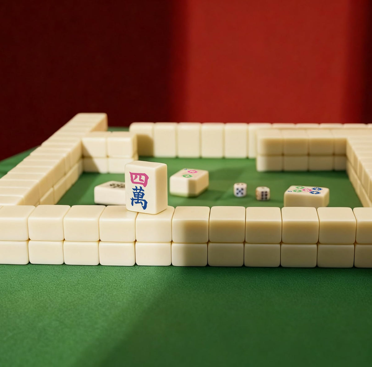 Mini Mahjong Set with 166 White Tiles W14879