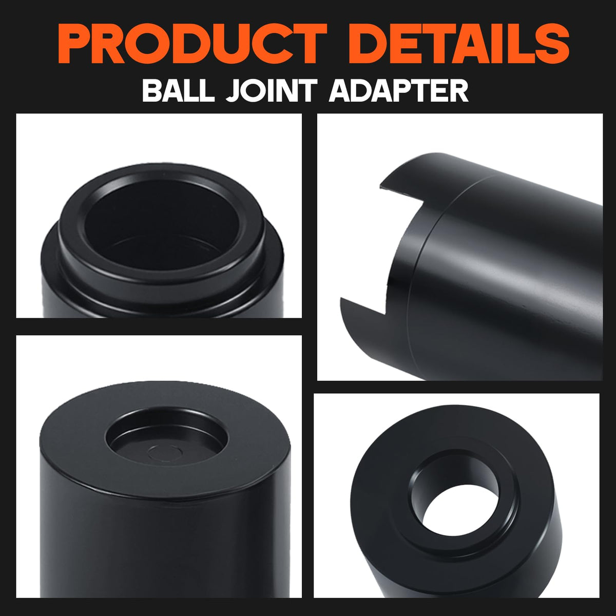 Ball Joint Service Adapter Kit, 4PCS Upper & Lower Ball Joint Remover Installer Set E519728