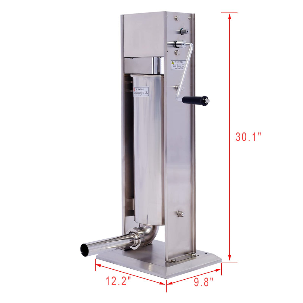 Stainless Steel Dual Speed 15lb Sausage Stuffer with 4 Nozzles F937713