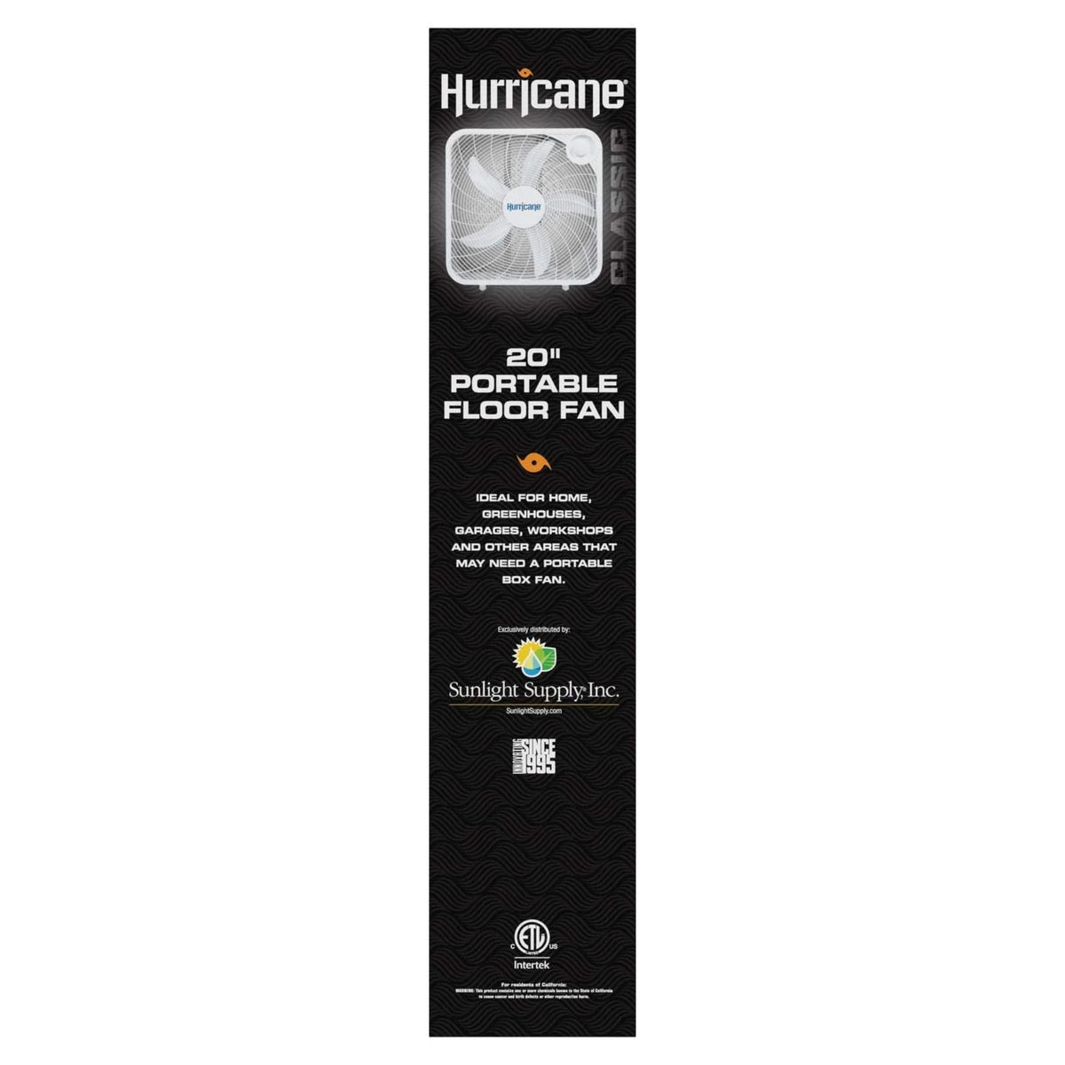 Black 3 Speed 20in Floor Box Fan O503360