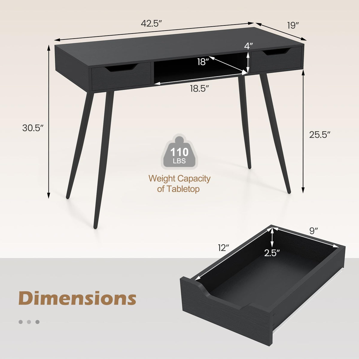 Mid Century Modern Computer Desk T116