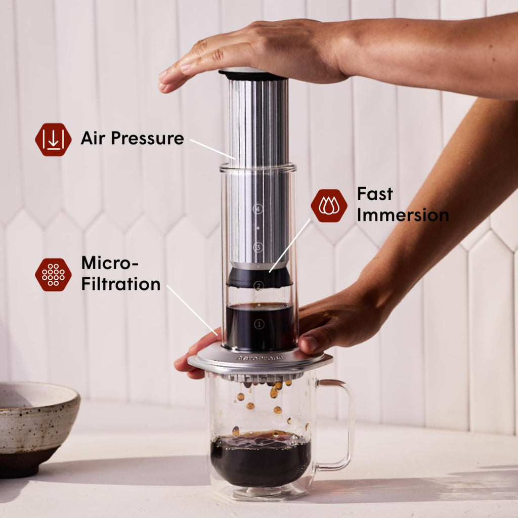 Premium Glass Stainless Steel Coffee Press I32635