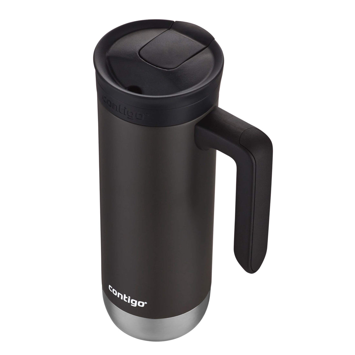 Stainless Steel Travel Mug with Handle and Leak-Proof Lid L29109