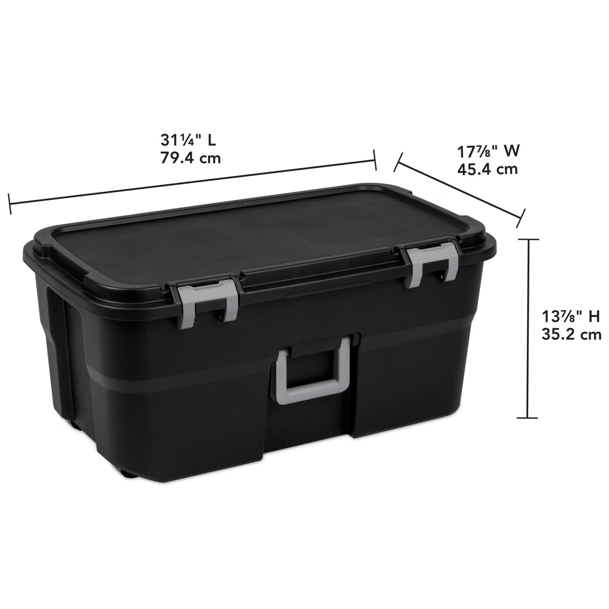 Storage Chest 22 Gal Heavy Duty Lockable Trunk with Wheels F646349