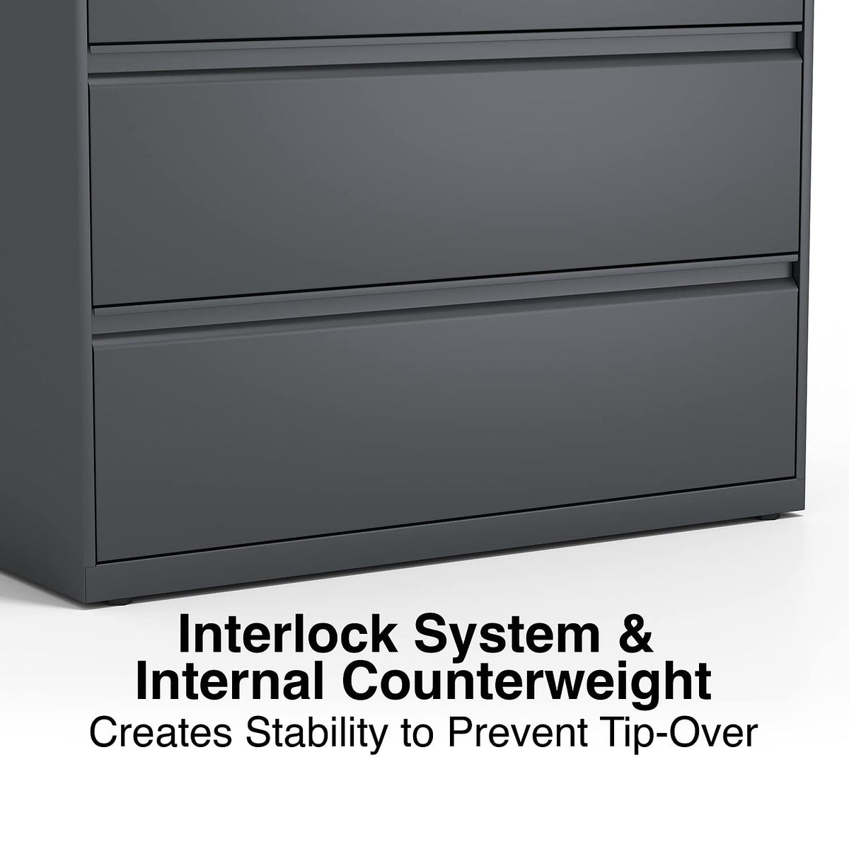 4 Drawer Charcoal Lateral File F9296